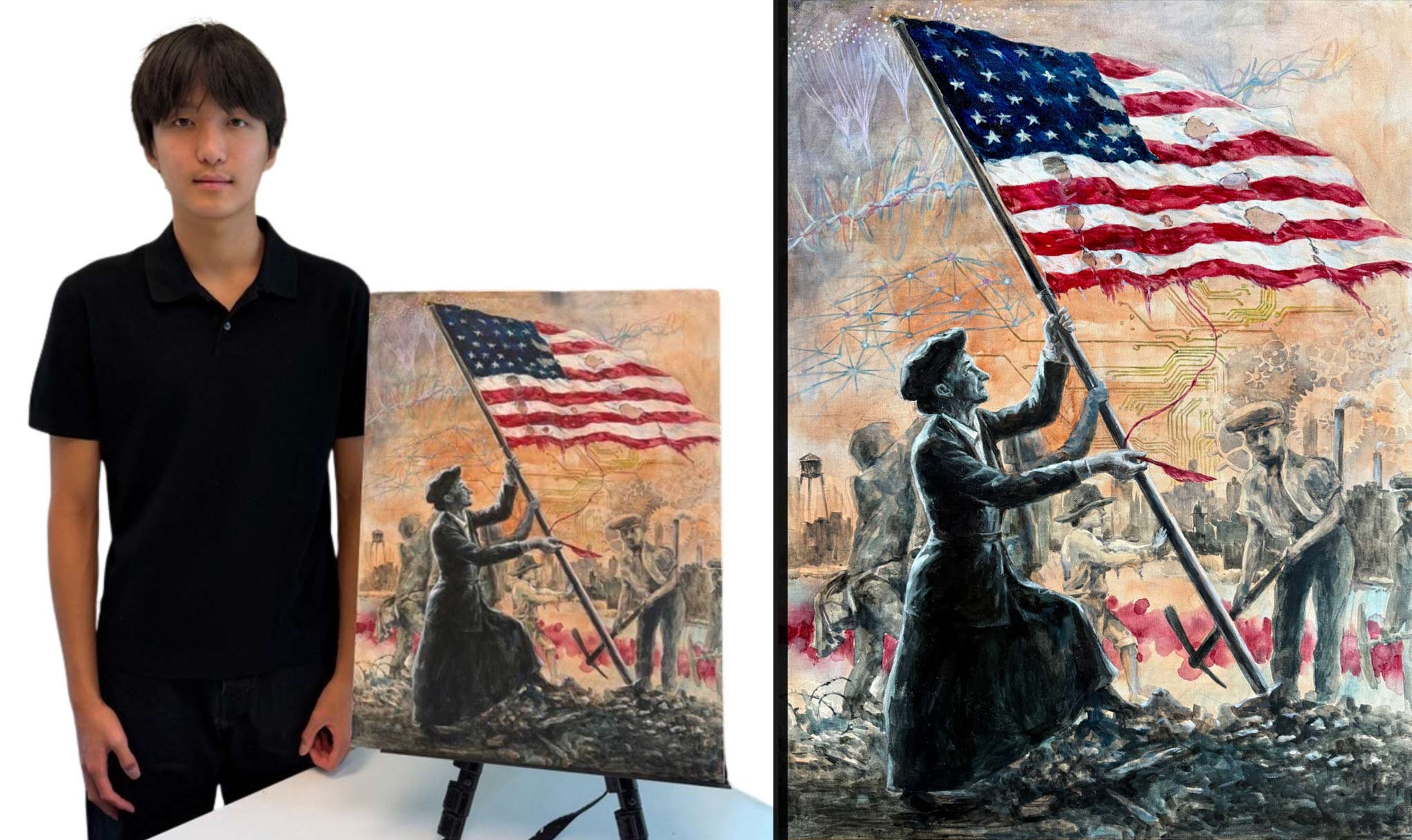 Steve Han won the Grand Prize for a picture of Frances Perkins.