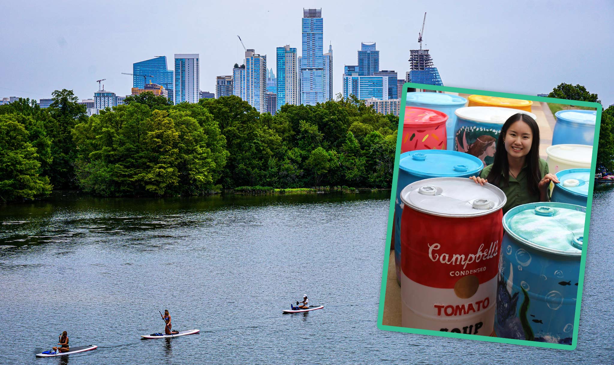 Kaitlyn Tran works to protect waterways like Lady Bird Lake.