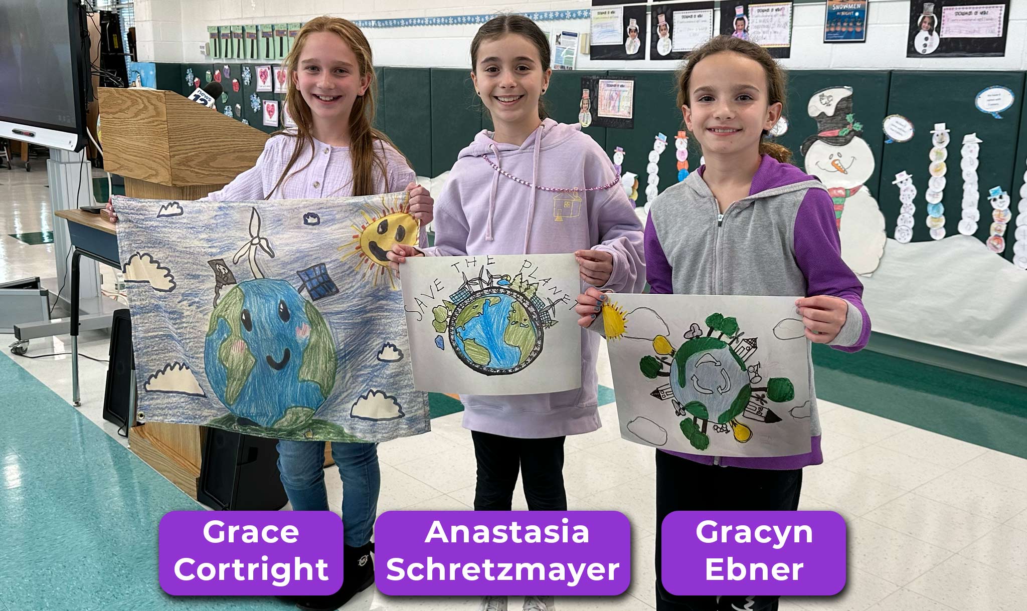 Grace with the other finalists from the flag design contest!