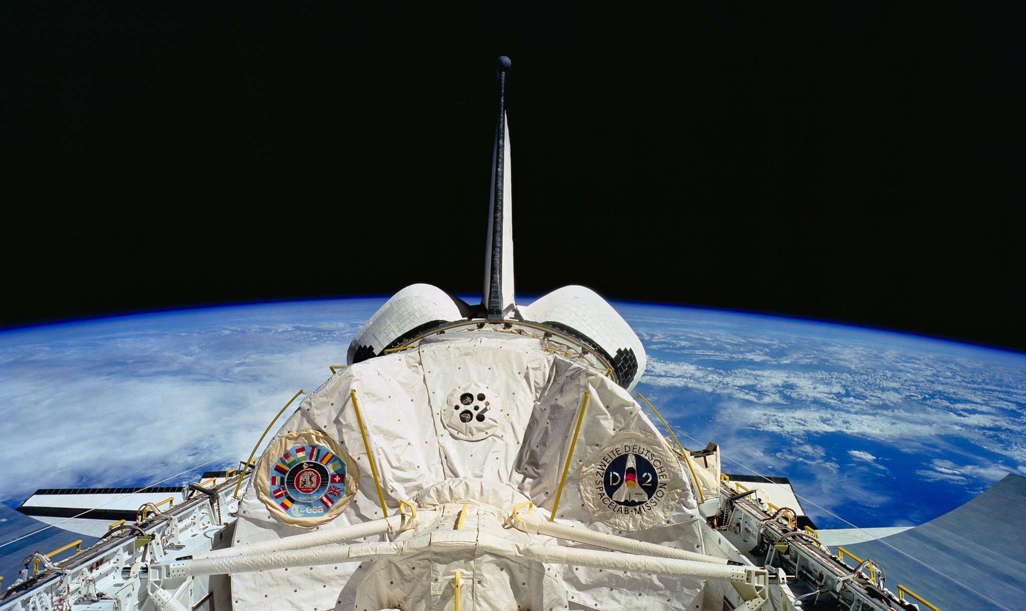 The view from his space shuttle during that 1993 trip to space