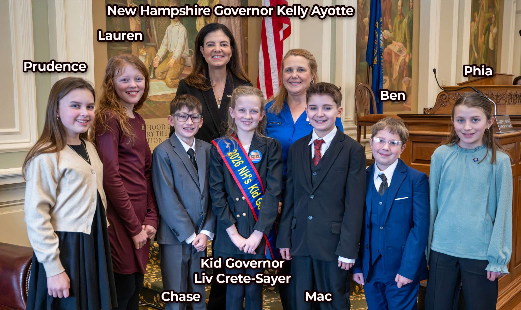 She is New Hampshire's kid governor.