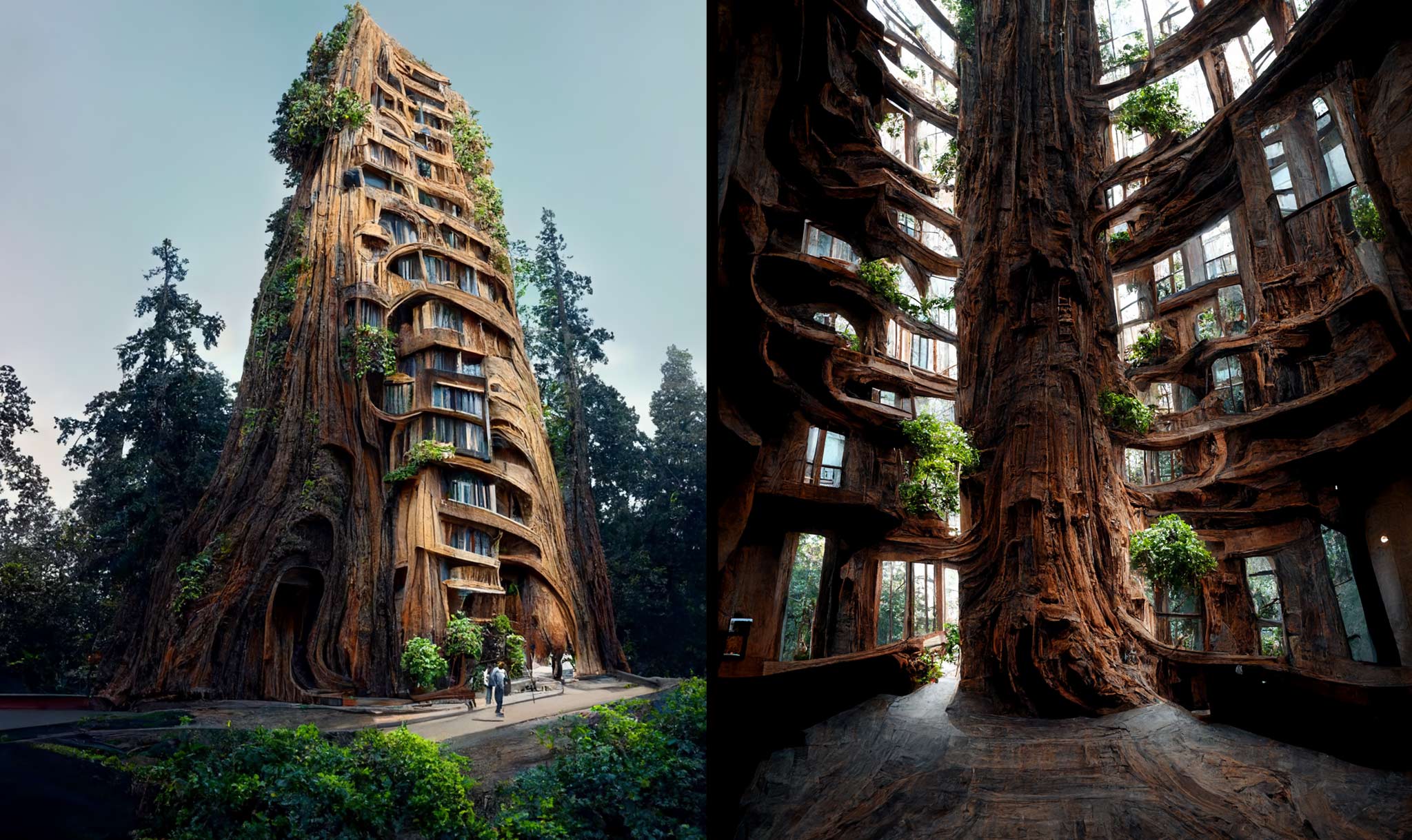 Imagine living in a hollow tree!