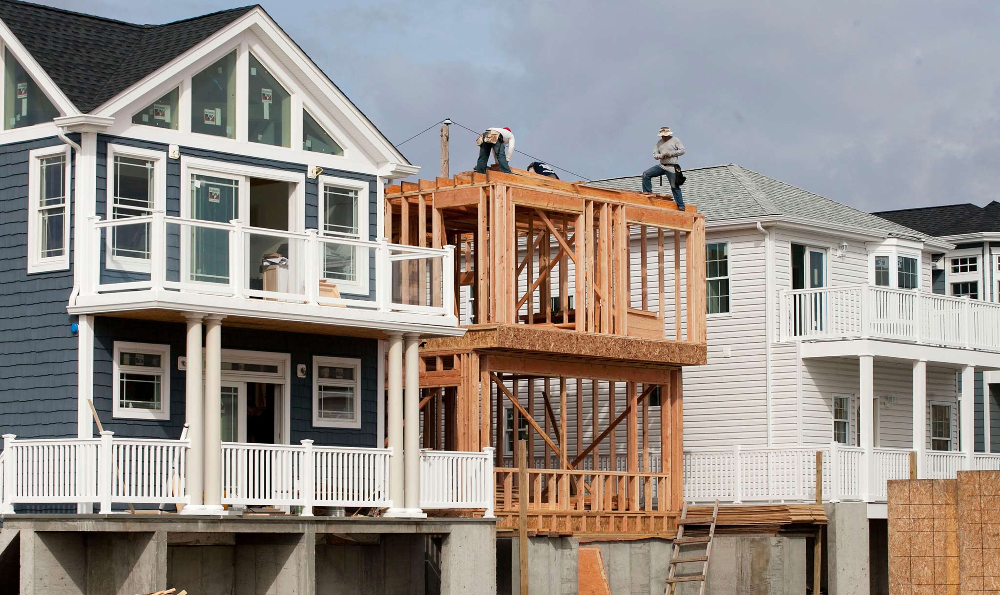 After, people rebuilt houses higher in Queens, New York.