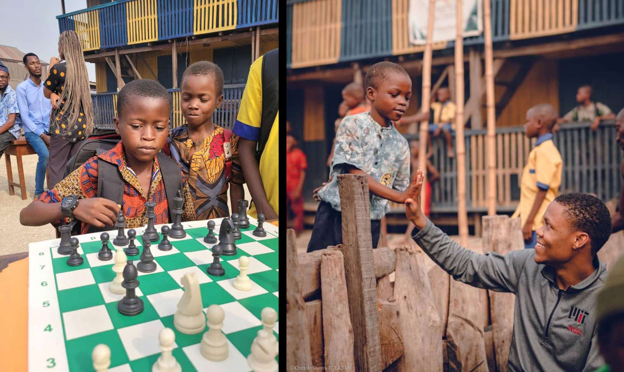 The children were very happy to learn about chess!