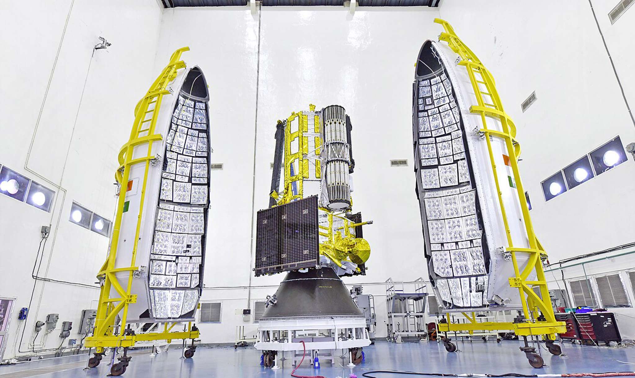 NISAR gets ready to be launched into space in 2025.