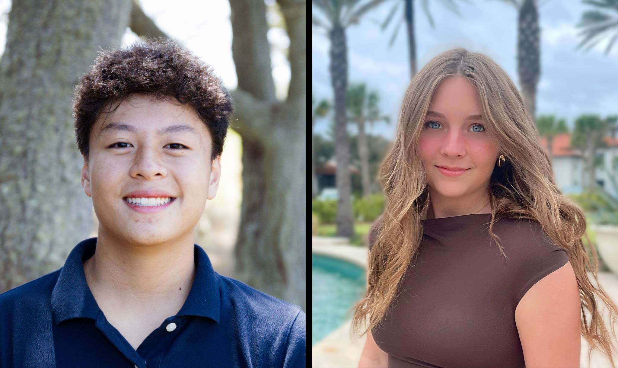 Nathan Tan (left) and Lidia Rak also won the Barron Prize.