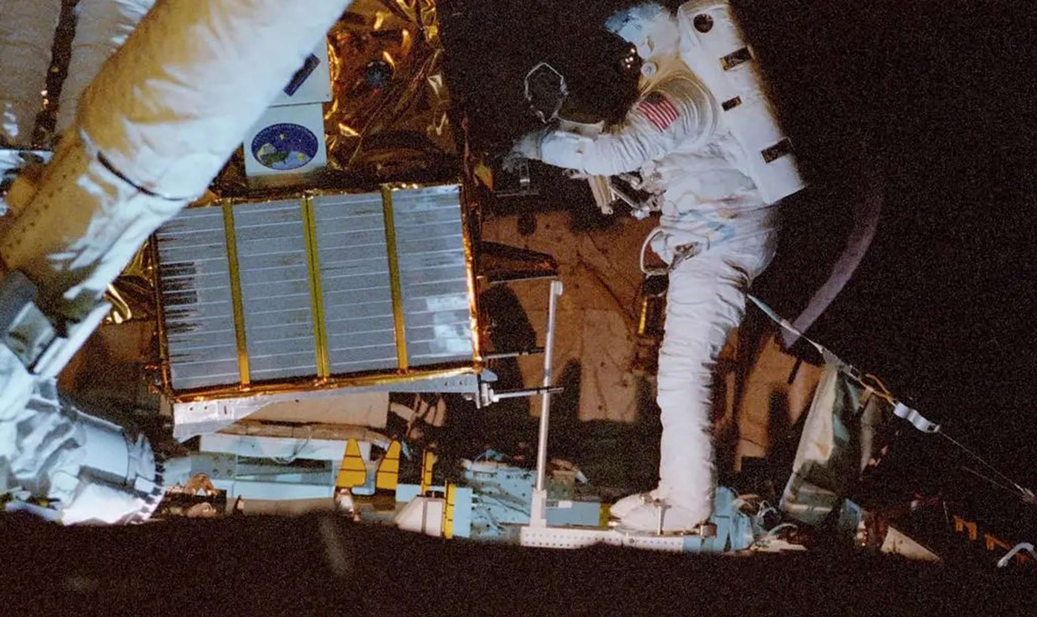 Harris becomes the first African American to do a spacewalk.