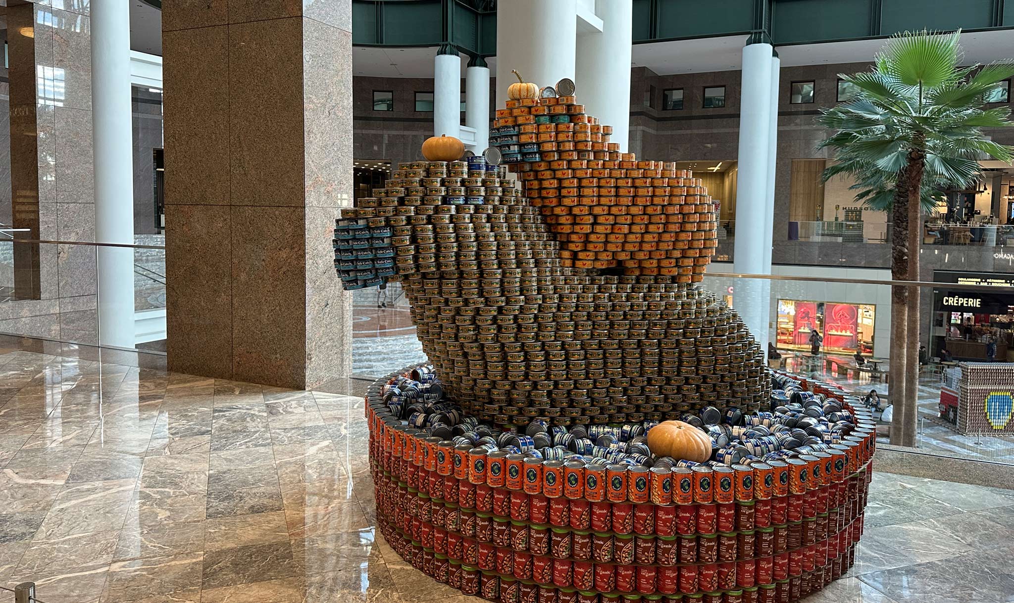 One Canstruction design showed two capybaras.