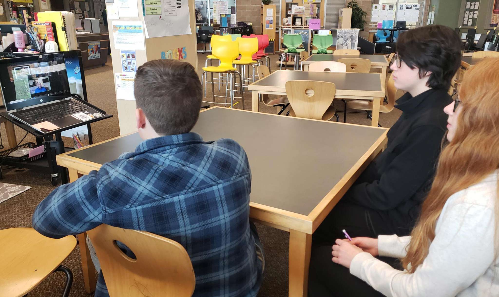 Students at Harris Middle School interviewed the astronaut!