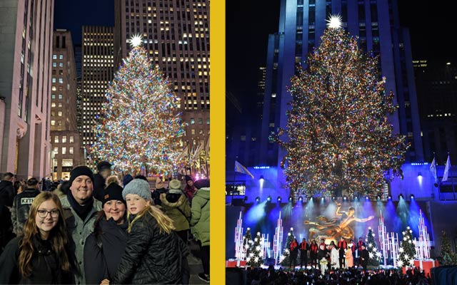 Isla, age 13, and her family visited the tree!