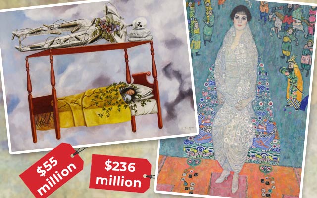 Art by Frida Kahlo and Gustav Klimt broke records!
