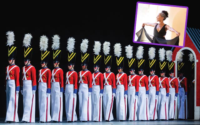 The Radio City Rockettes in the Christmas Spectacular and dancer Jennifer Jones