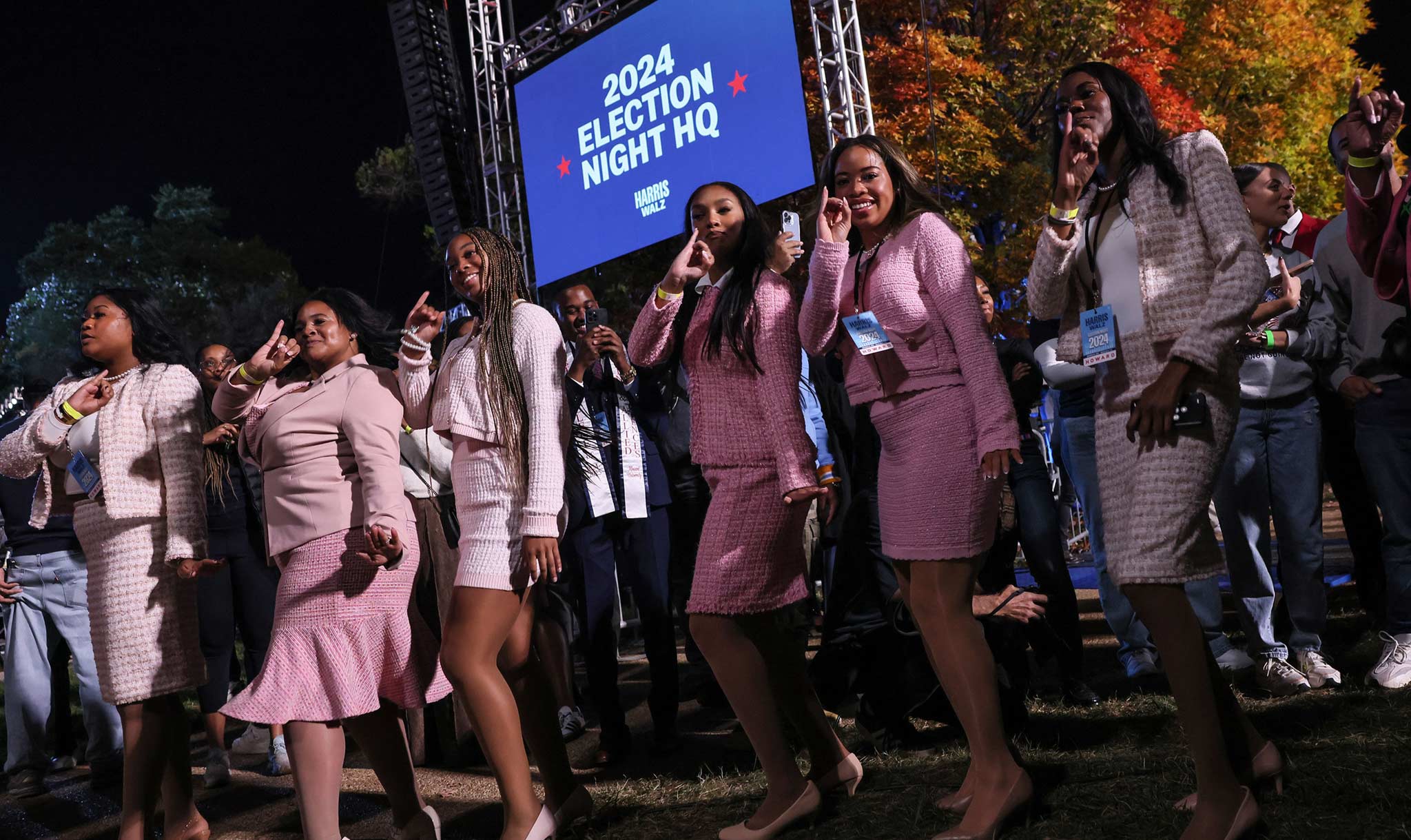 Members of Alpha Kappa Alpha at an event in 2024