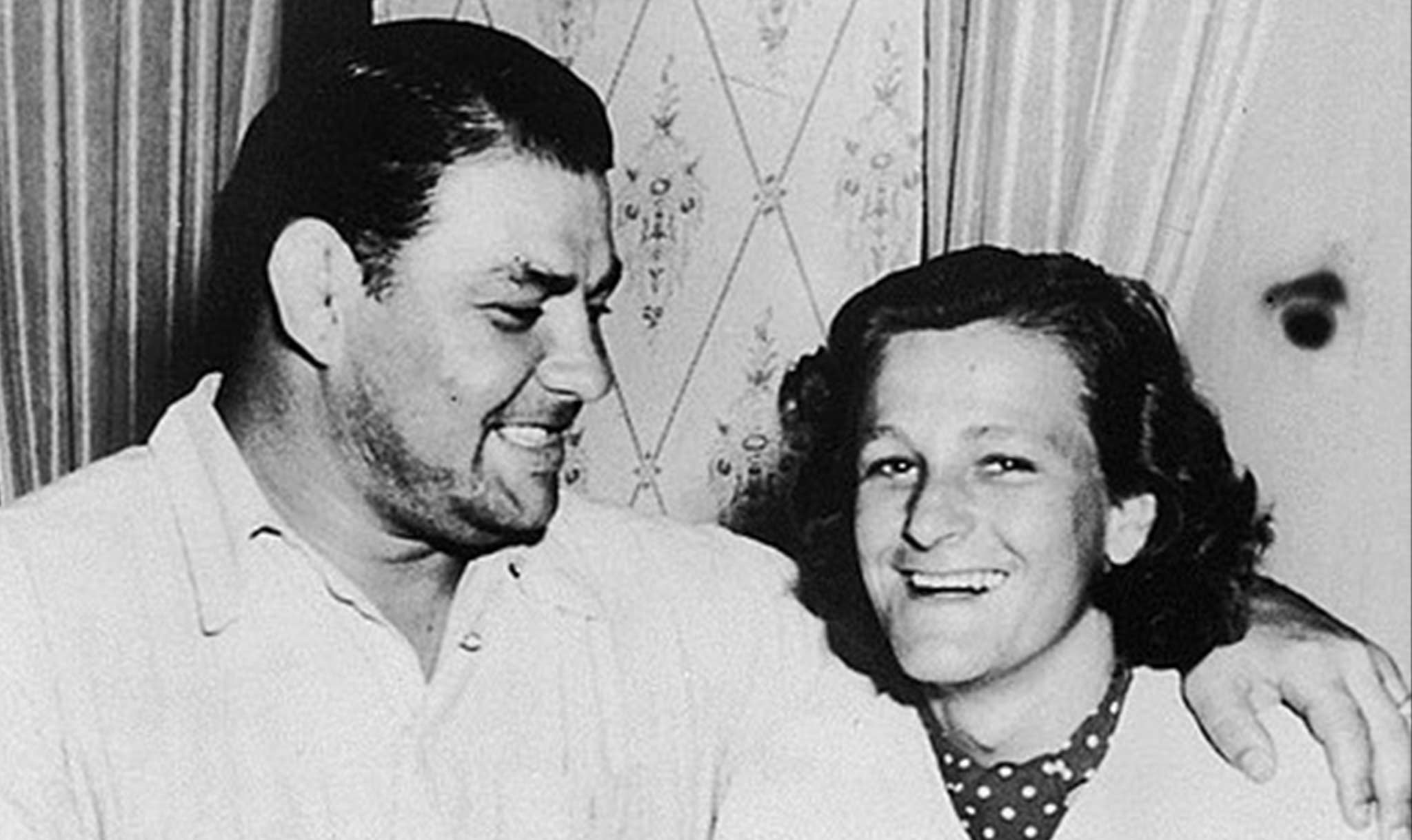 Zaharias with her husband, pro wrestler George Zaharias