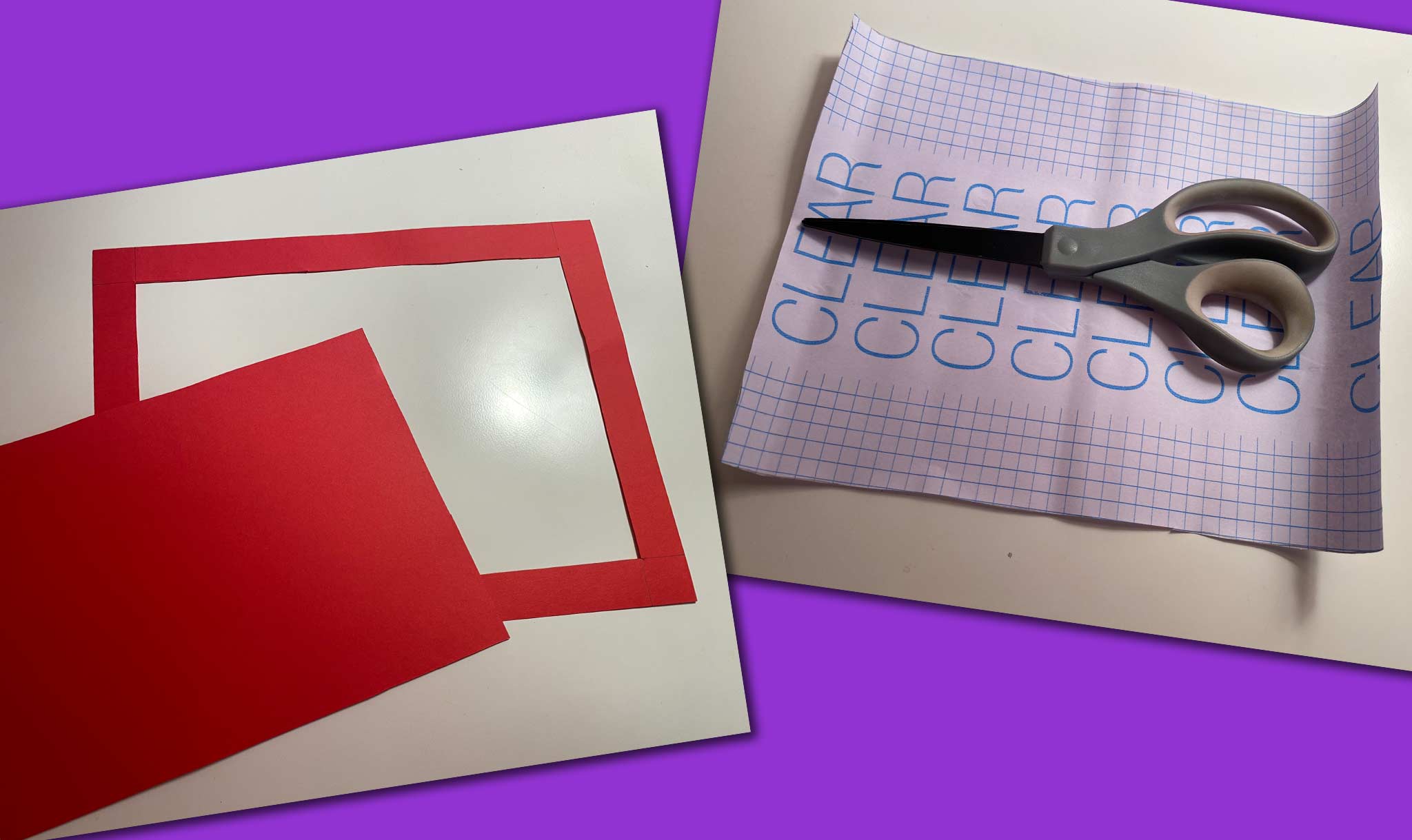 Cut your frame and contact paper.