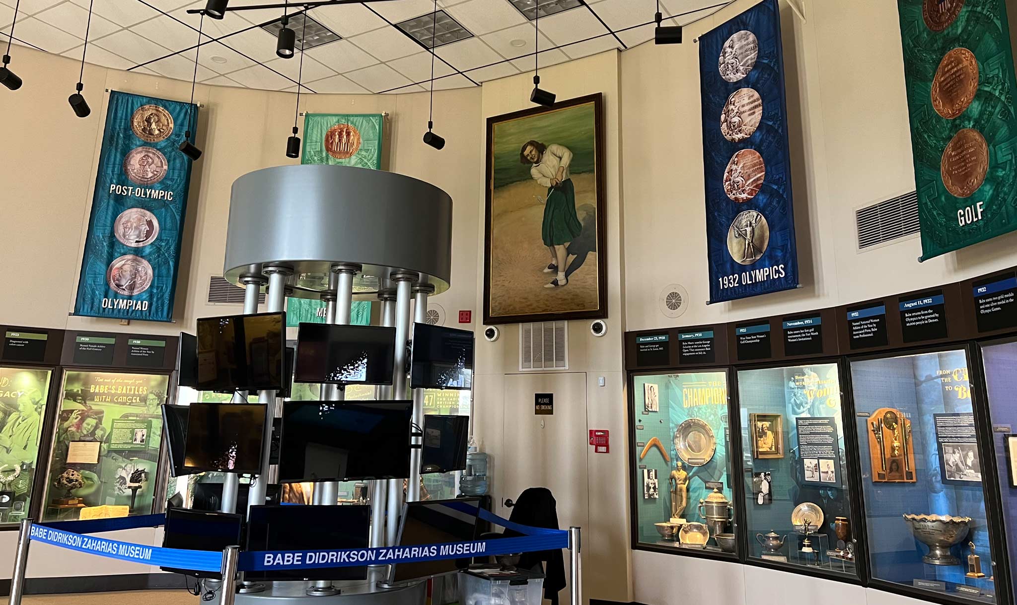 The exhibit tells the story of the athlete’s life.