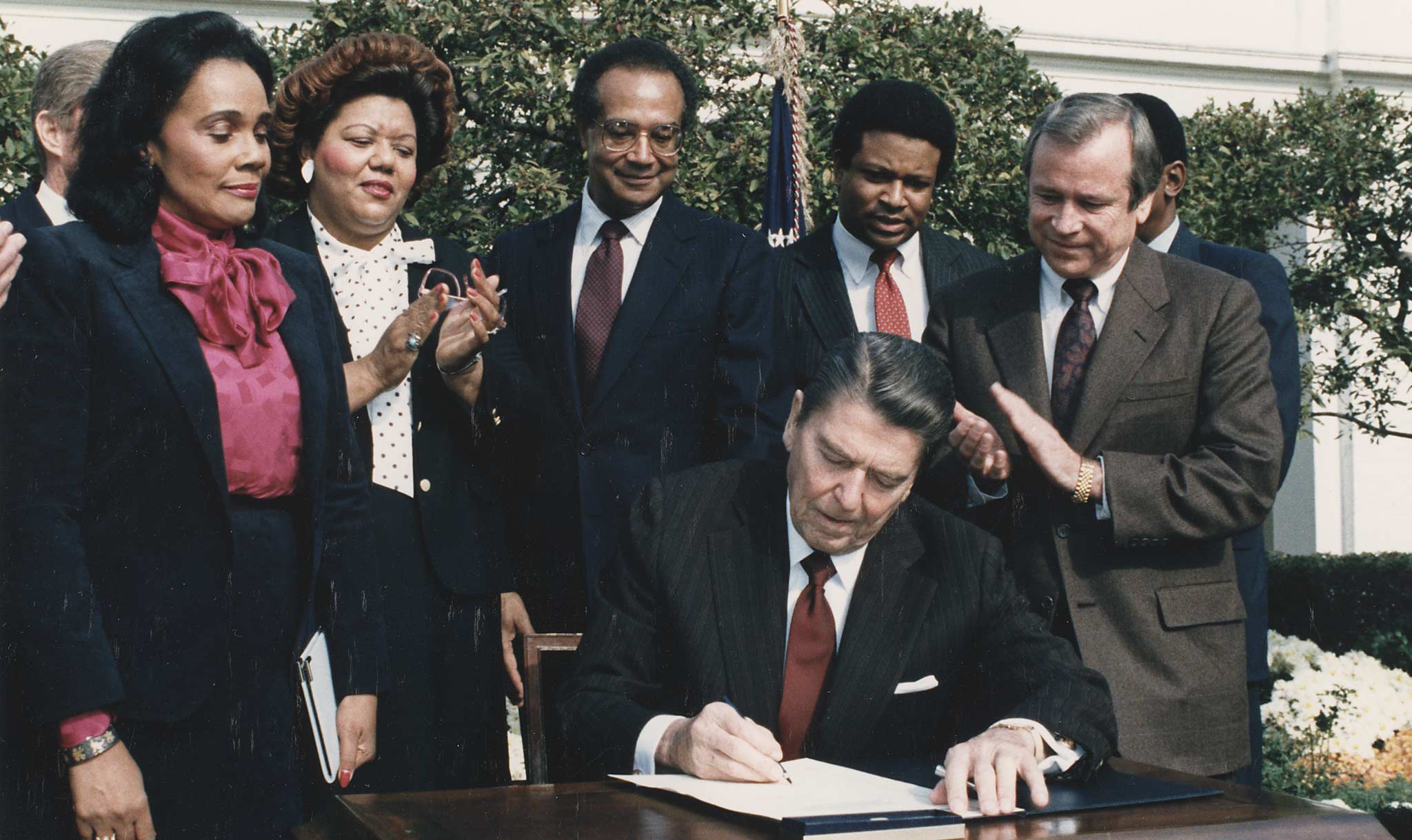 Ronald Reagan signed Martin Luther King Jr. Day into law in 1983.