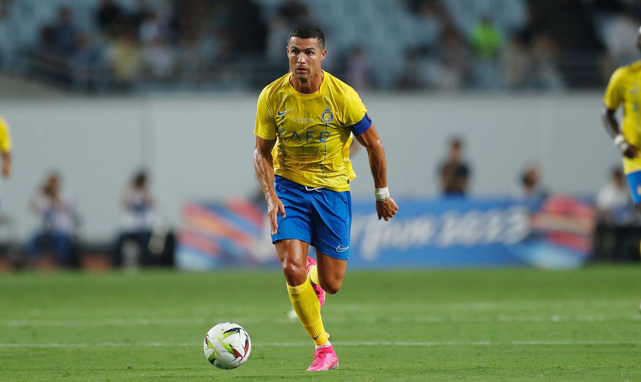 Ronaldo joined the Al-Nassr team in 2023.