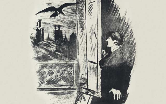 Edgar Allan Poe’s most famous poem is “The Raven.”