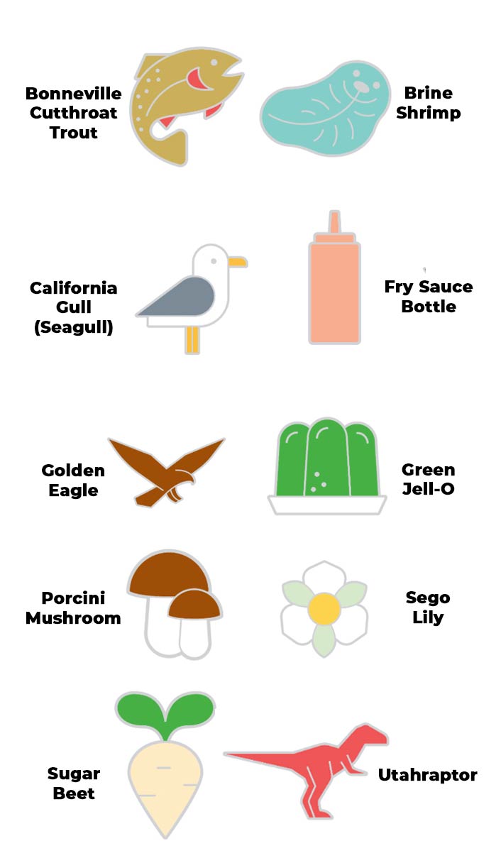 The symbols on the designs are important to Utah.