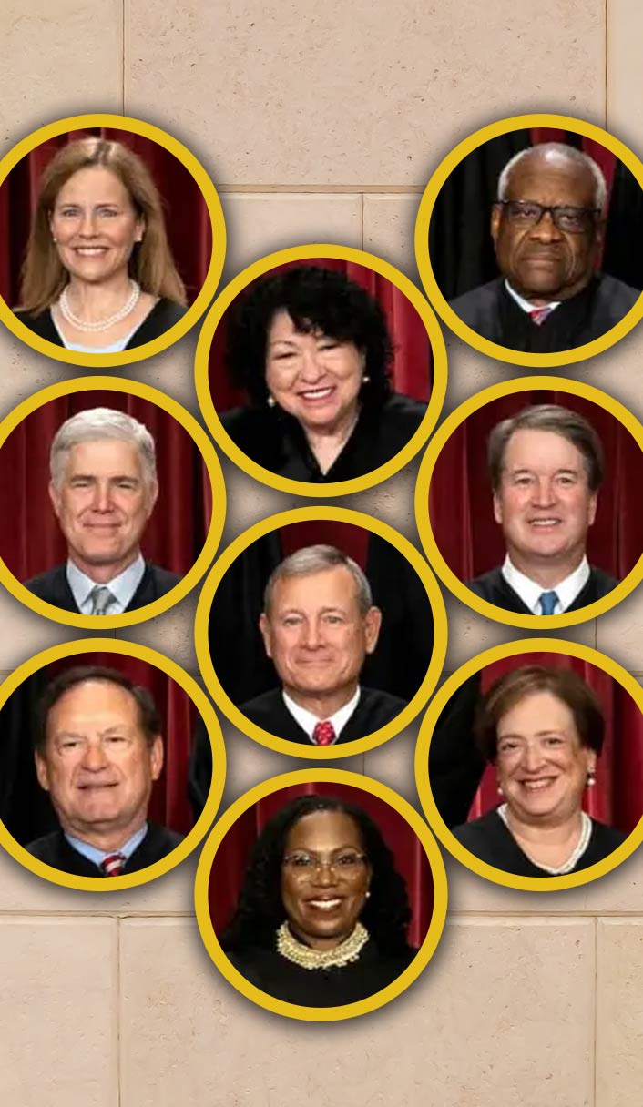 The Supreme Court has nine judges.