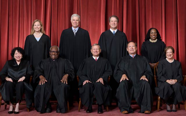 The Supreme Court has nine judges.