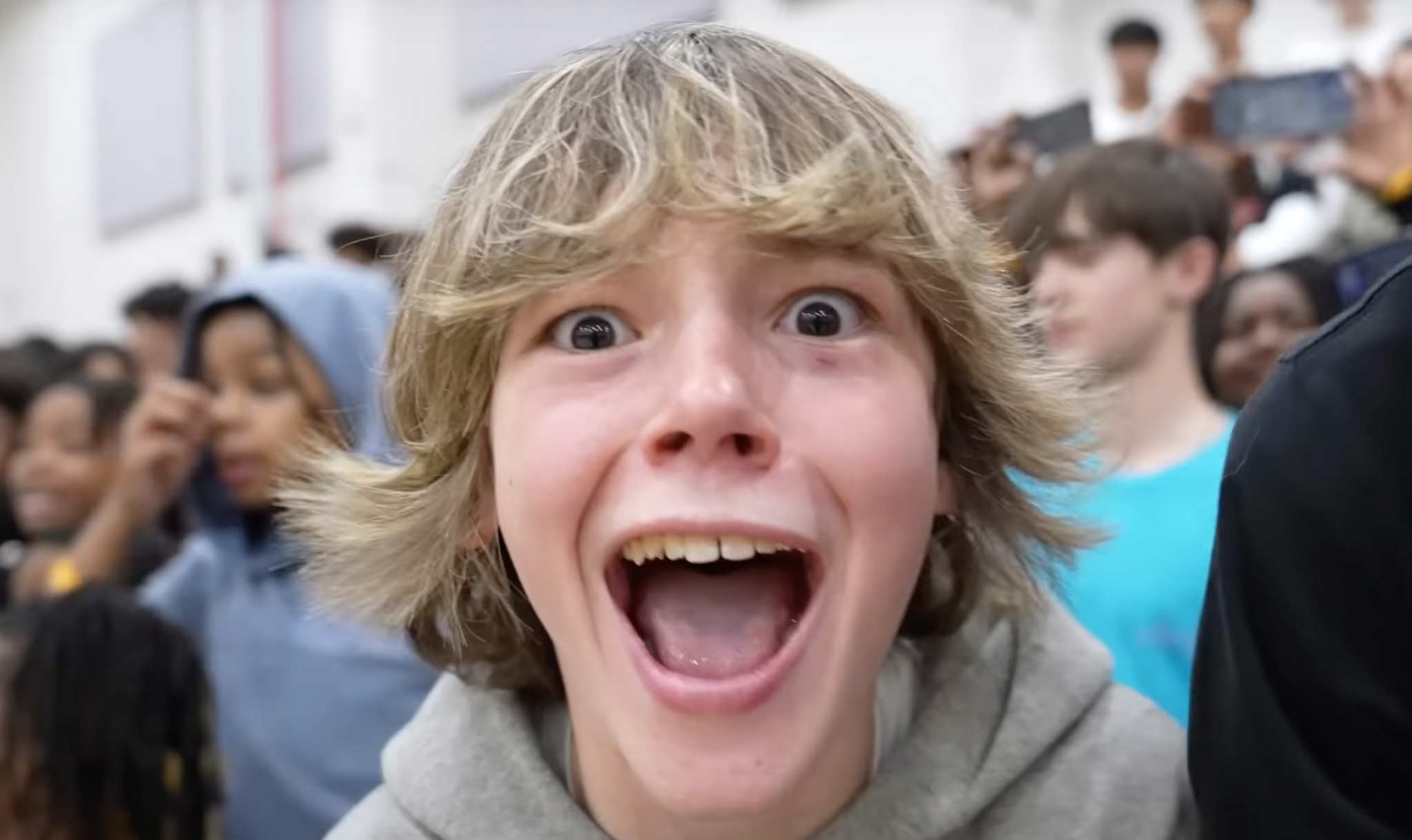 A kid in a viral video said “6-7” with the hand motions.