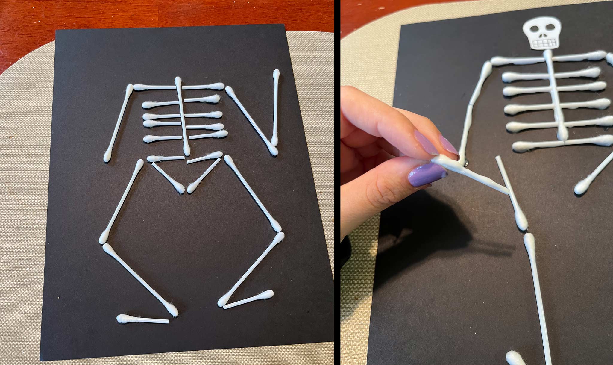 Map out your skeleton before gluing its bones down!
