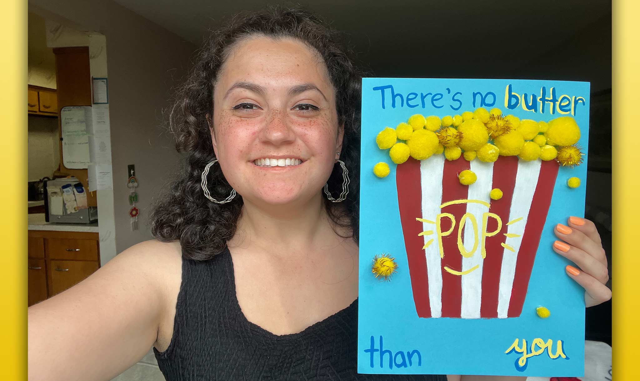 Amanda Salazar with her finished gift!