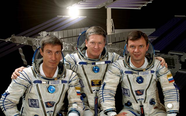 The first astronauts on the ISS in 2000