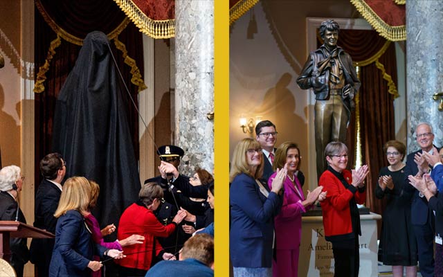 Officials unveiled the statue on Wednesday!